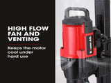BAUMR-AG 3200W 280mm Wet/Dry Core Drill w/ Wheeled Stand & 127mm Bit Combo, for Concrete Coring Hole V219-DRLCREBM28WA-127
