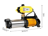 Giantz 2000W Max 4-Stage Garden Water Pump High Pressure Irrigation Booster Pump, Automatic PUMP-ST4-20-OG-YEL