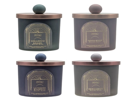 bulk 12 Arabian Nights Scented Glass Candle w Lid Assort 10x10cm V637-CPU38431