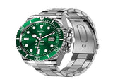 Classic Stainless Steel Smartwatch with Rotating Timer Bezel, Bluetooth Calling & Luminous V888-ELOSUNG35445