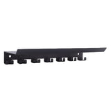 Floating Shelf Organizer Carbon Steel Wall Mounted Gym Equipment Storage Rack 7 Hooks Heavy Duty V1294-YM0901-3117250175311