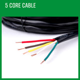 20M X 5 Core Wire Cable Trailer Cable Automotive Boat Caravan Truck Coil V90 PVC V465-97309