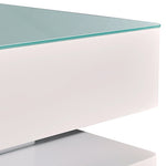 Stylish Coffee Table High Gloss Finish Shiny White Colour with 4 Drawers Storage V43-CT-SUP-WH