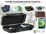 Portable Safe Box Mini Travel Safe Box Waterproof Anti-Theft With Detachable Metal Cable For Home, V1188-MS-227-0808