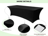 2 Piece Stretch Tablecloth Spandex Black, 183 x 75 x 75 cm V1237-ZY-818-132