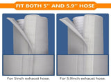2Pack Portable AC Hose Insulation Sleeve, Portable Air Conditioners Insulated Hose Cover Wrap, Fit V1107-721-75749-BLK-2PACK