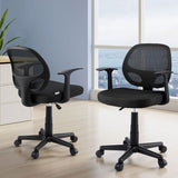Artiss 2x Mesh Office Chair Computer Gaming Desk Chairs Work Study Mid Back Black OCHAIR-H-FZ14-BKX2