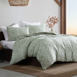 Ardor Avena Green Textured Floral Jacquard Quilt Cover Set King V442-INT-QUILTCS-AVENAJACQUARD-GREEN-KI