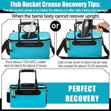 4 Gallon Foldable Fishing Bucket Portable Aerator EVA Live Bait Bucket Quiet Air Pump - Orange V1107-133-98516-ORG-4GALLON