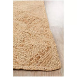 Natural Jute Rug 320 x 230cm with Diamond Pattern V178-69098