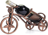 Desk wine rack - Bicycle-shaped wine rack for one bottle - Freestanding table wine rack and bottle V1259-DP01-BO-589
