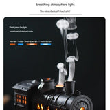 Winter Home Cleaning Comfort Kit - Silvery Retro Train Aromatherapy Humidifier and White Cordless UV V888-ELOSUNG53559
