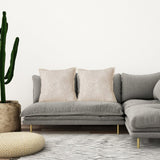 SOGA 45cm Elegant Palm Leaf Texture & Jacquard Square Throw Pillow FRENCHCUSHION233