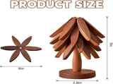 2-Piece Foldable Christmas Tree Design Pot Holders Set Decorative Heat Resistant Trivets with Holder V1258-DP02-BOL-212