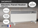 Noirot Spot Plus 2000W Electric Panel Heater Timer & Castors - Silent & Allergy-Free - Refurbis 7358-7T