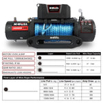 X-BULL 12V Electric Winch 12000LBS synthetic rope 4wd Jeep with Tire Deflator V211-AUEB-XBEW006TG005