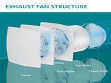 6 Inch Exhaust Fan, 6 Inch Extractor Fan with Damper, Garage Ventilation Fan for Home Kitchen V1370-AZ4-06461