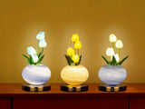 Orange Tulip Night Light - Floral Table Lamp for Bedroom Ambiance V888-ELOSUNG25601