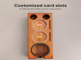 3 IN 1 Espresso Knock Box and Tamping Station 51/54/58MM Espresso Anti-slip Sapele Wood V1294-YM0901-H48704