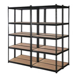 Giantz 4x1.8M Garage Shelving Warehouse Rack Pallet Racking Storage Shelve Black WR-9X18-BKX4