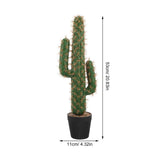 Realistic Artificial Cactus Plant for Office Desk, Balcony Decor, Low Maintenance Indoor V1192-AZ-W-22354