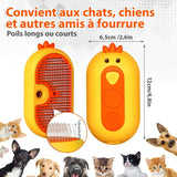 Cat Steam Brush With Release Button, Rechargeable Cat Steam Brush For Long And Short Hair Cats Dogs V1188-MS-227-2443