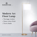 Sarantino 90-Degree Modern Arc Floor Lamp LMP-MLM-50430