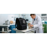 Black Blue dog carrier, skylight dog carrier, pet transport, small dog carrier, dog travel V1106-136-94069