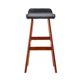 Artiss 2x Bar Stools Wooden Stool Black BENT-C-077-BKX2