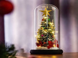 Christmas Tree in Glass Dome LED Glass Cover Ornaments Cedar Window Shooting Props Gifts for V1294-YM0523-10319222