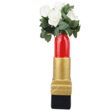 Creative Lipstick Shape Vase Beautiful Resin Exquisite Realistic Lipstick Shape Decorative Vase for V1294-YM0706-3115230066611