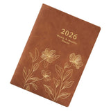 2026 PU Weekly Planner with Dated Pages Refillable 6 Rings Leather Binder Academic Journal Notebook V1192-AZ-W-23284