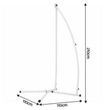Gardeon Hammock Stand 150kg Capacity White Steel Frame for Hanging Chairs HM-CHAIR-STAND-X-WH