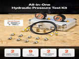 Digital Hydraulic Pressure Test Coupling Kit, 700 Bar Pressure Gauge Manometer Tester with 2 Gauges, V952-YYCSTJ2YLB9OXT9N0001V9