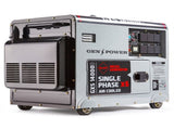 GENPOWER 8.4kW Peak 6kW Rated Commercial Diesel Generator, Electric Key Start, 6 x 15A, Single Phase V219-GEN1DS1M4BGPR