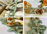 10 Pack Sage Green Cheesecloth Table Runner 10FT Boho Gauze Fabric Table Runner Vintage Rustic Sheer V1258-DP02-C-350