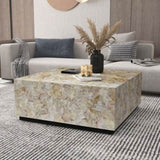CLUSTER MOTHER OF PEARL HAND MADE COFFEE TABLE V742-FEH8