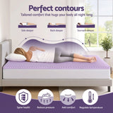 Giselle 5cm Memory Foam Mattress Topper Lavender Infused Egg Crate Pad Mat King MATTRESS-TOP-EC-5LA-K