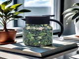 Beverage Container Vintage Floral Stainless Insulated Teapot 800ml 1 Pack Drinkware, Lidded Infuser V1366-AZ2-W-21234