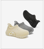 3d Printed Running Shoes Lightweight Running Shoes Breathable Sneakers Custom - Silver - Size V1106-W-SHOE2-52238-SILV-7AU7EU38