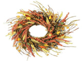 Decorative Wreath Outside Home Front Door Hanging Artificial Garland Thanksgiving Decoration 24in V1294-YM0901-210607XU02