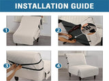 Water Resistant Accent Chair Cover Reversible Quilted Covers Without Arms Thick Soft Durable with V1259-DP01-A-4448