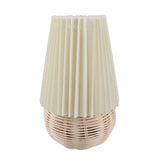 Small Table Lamp Bedside Nightstand Mini Lamp for Bedroom Living Room Side Table Rattan Pleated V1294-YM0901-3119230197611
