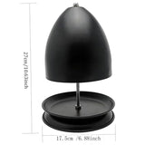 Iron Candle Warmer Lamp with Elegant Egg-Shaped Shade, Safe Flameless Scent Melting for Cozy V1341-ZY-CL9PZAWH-BLACK