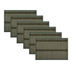Set of 6 Dreamtime Bamboo Table Placemats 30 x 45cm Taupe V442-JTC-PLACEMAT-BAMBOOBR1T-TAUPE-RE