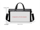 Brown Men's PU Leather Briefcase - Waterproof Laptop Messenger Bag with Adjustable Strap - Large V888-ELOSUNG57015-2