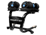 Powertrain 48kg Adjustable Dumbbells Set Home Gym Exercise Free Weights Stand - Blue DMB-BF1-024-2S-BU