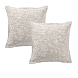 Bianca Pair of Ameila Stone European Pillowcases 65 x 65cm V442-BCA-PILLOWC-AMEILA-STONE-EU