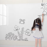 SOGA 2X 120cmx500cm Clear Dry Erase Adhesive Whiteboard Wall Surface Peel Sticker Sheet WALMAT1205X2