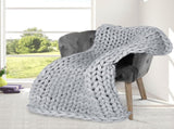 Dreamz Knitted Weighted Blanket Chunky Grey Kids BLANKETW03-KIDS-GY_NZ